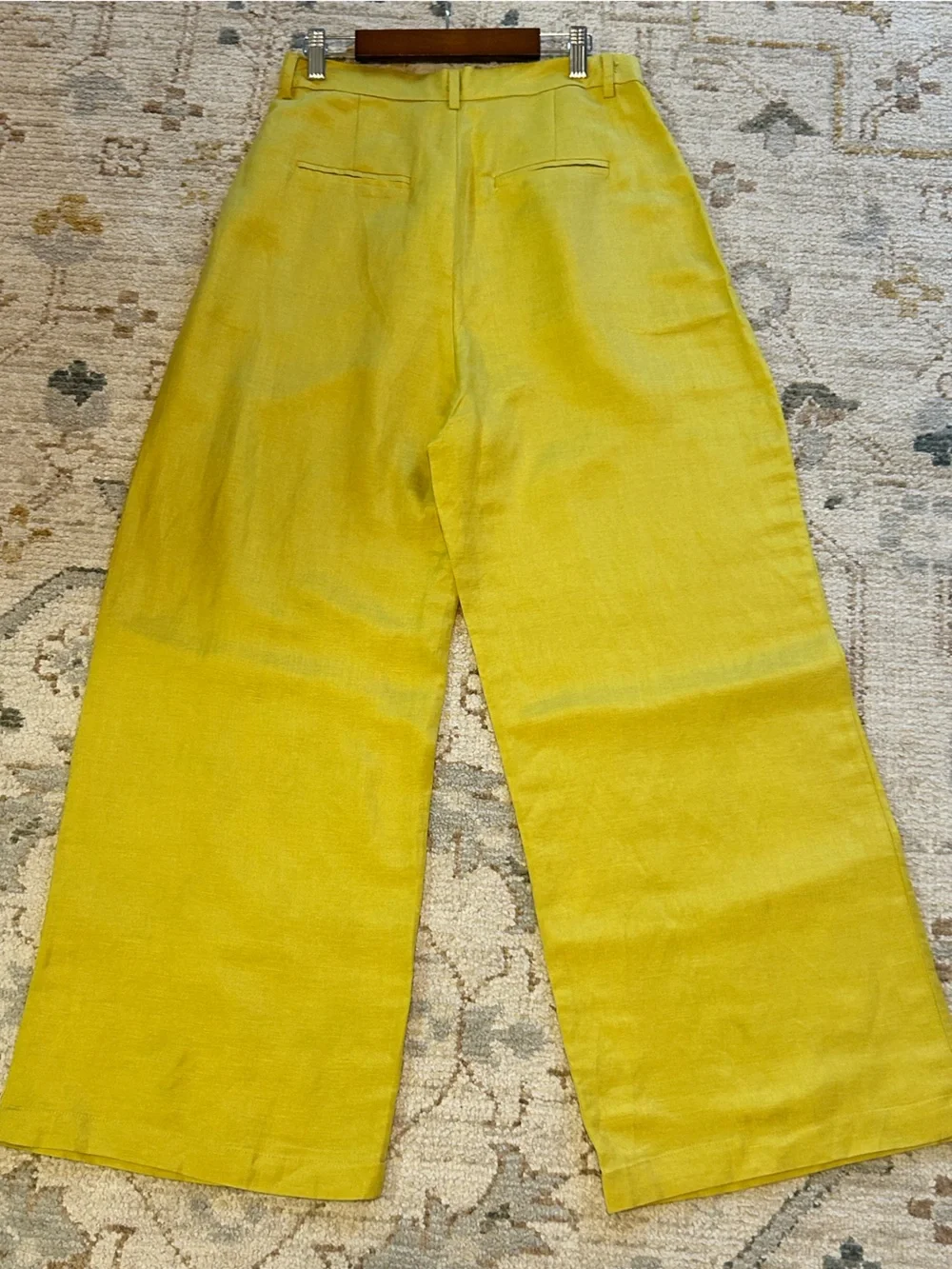 fab'rik Green Wide-Leg High-Rise Trousers